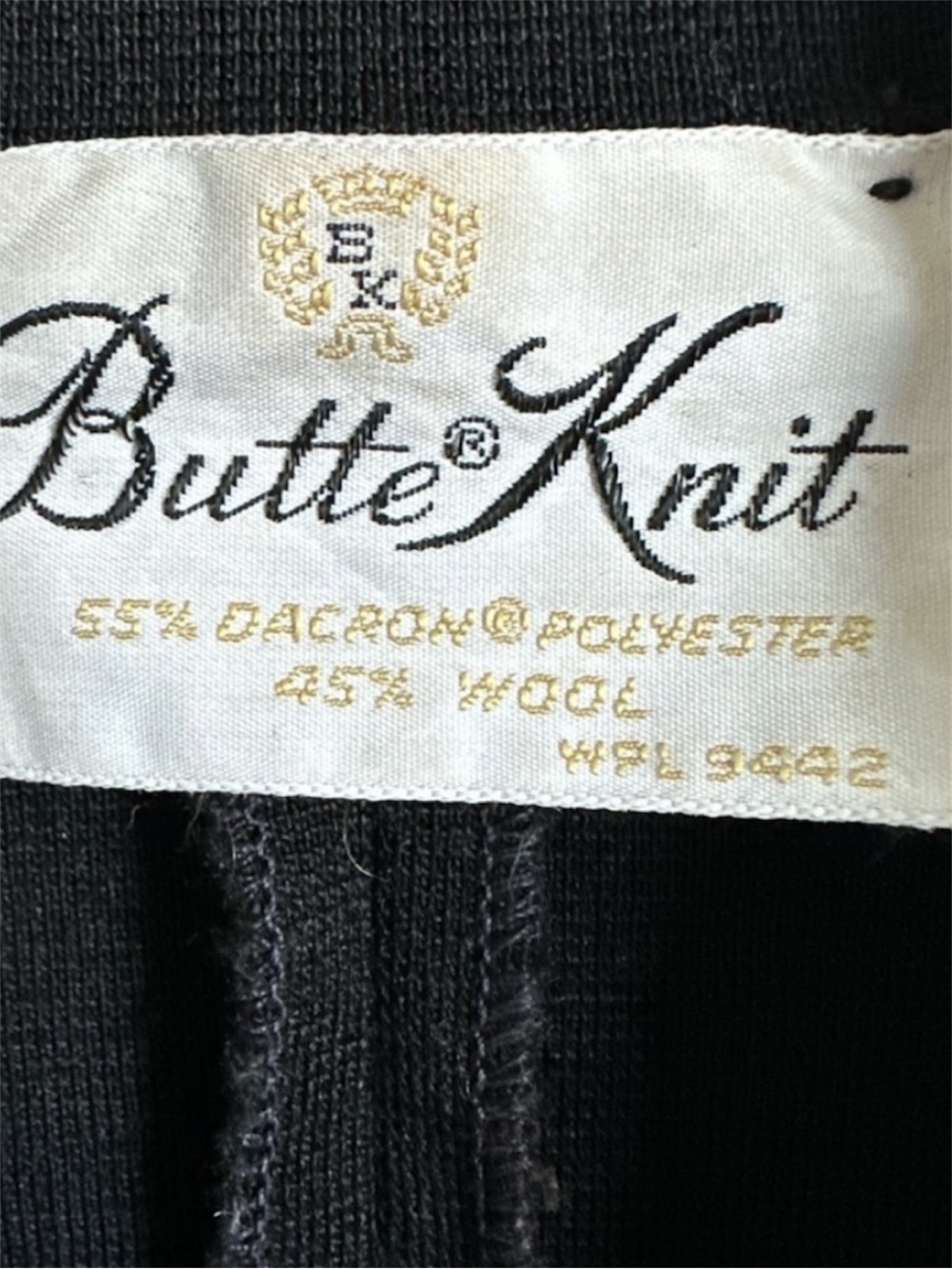 Vintage 1960s Butte Knit Double Breasted Wool Blend Military Peacoat - Picture 5 of 6